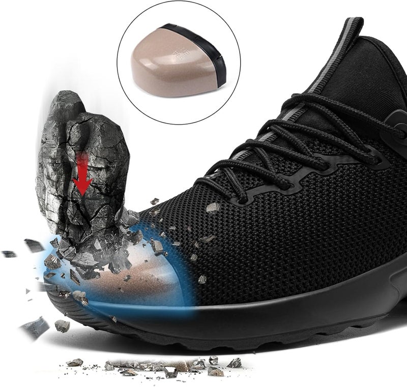 LARNMERN Steel Toe Waterproof Air Shoes Men Slip On Work Sneakers Comfortable Lightweight Construction Shoe - Image 4